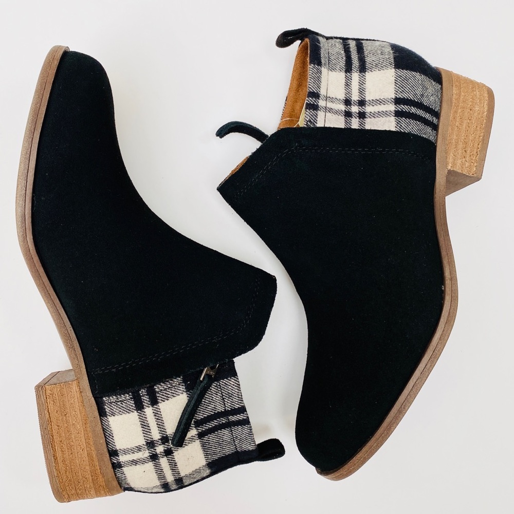TOMS Suede Plaid Ankle Booties - Picture 5 of 8